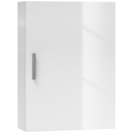 Mobilier pentru baie -  Dulap de Perete pentru Baie cu Rafturi Reglabile din Sticla Securizata, 40x15x55 cm, Alb lucios