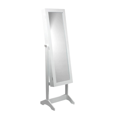 Dulap de toaleta cu oglinda si spatiu de depozitare bijuterii, 35x139cm, alb [1]