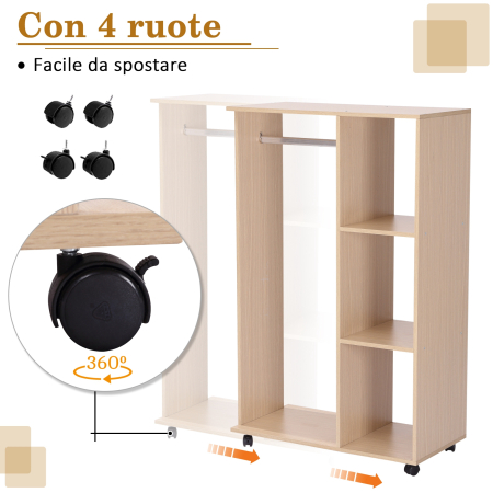  dulap deschis cu cuier si 3 rafturi, 80 x 40 x 128 cm [4]