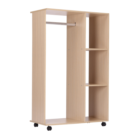 Dormitor & birou -  dulap deschis cu cuier si 3 rafturi, 80 x 40 x 128 cm