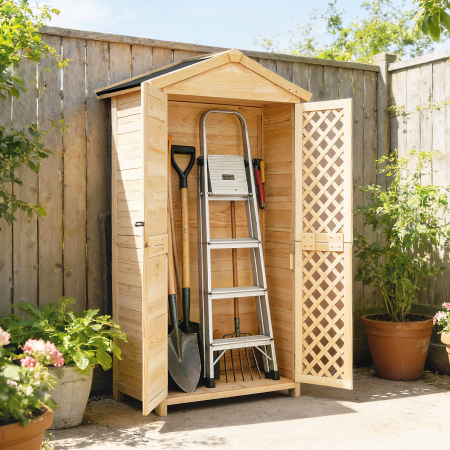  Dulap Exterior: Casuta de Gradina cu Usa Ventilata si Kit Anti-Rasturnare. [8]