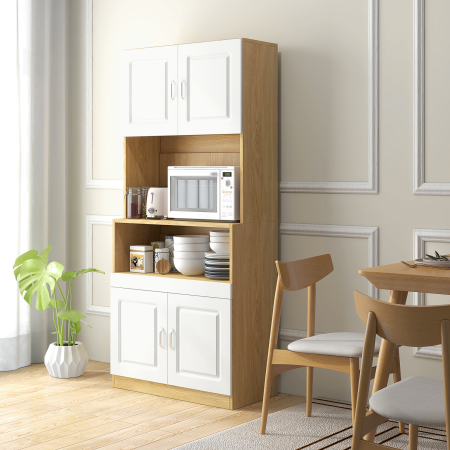  Dulap inalt din PAL cu 4 Usi, Dulapuri si Raft Deschis, 80x40x180 cm [1]