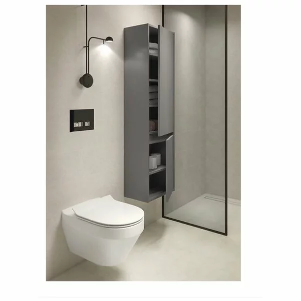 Dulap inalt suspendat Cersanit Crea mdf gri 140x40 cm [2]