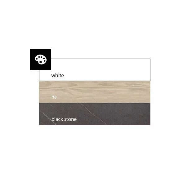 Baie - Dulap inalt suspendat cu usa si sertare KolpaSan Pandora mdf alb 130x45 cm