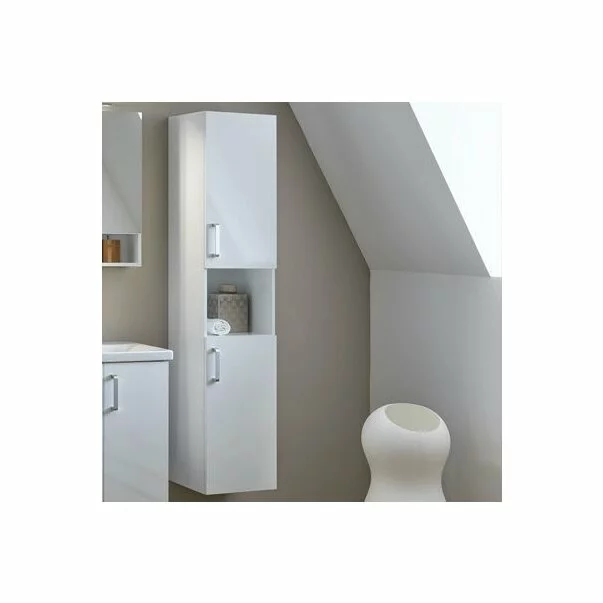 Baie - Dulap inalt suspendat KolpaSan Evelin mdf alb 170x37 cm