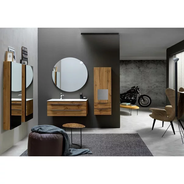 Dulap inalt suspendat KolpaSan Malaya gri inchis 45 cm [1]