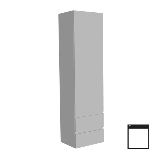 Dulap inalt suspendat KolpaSan Naomi alb 1 usa si 2 sertare 40 cm [2]