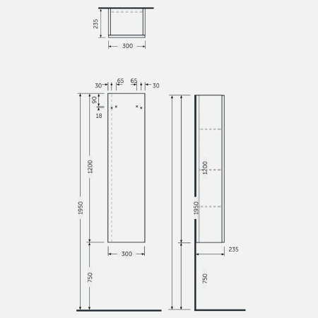 Dulap inalt suspendat, Rak, Joy, alb [1]