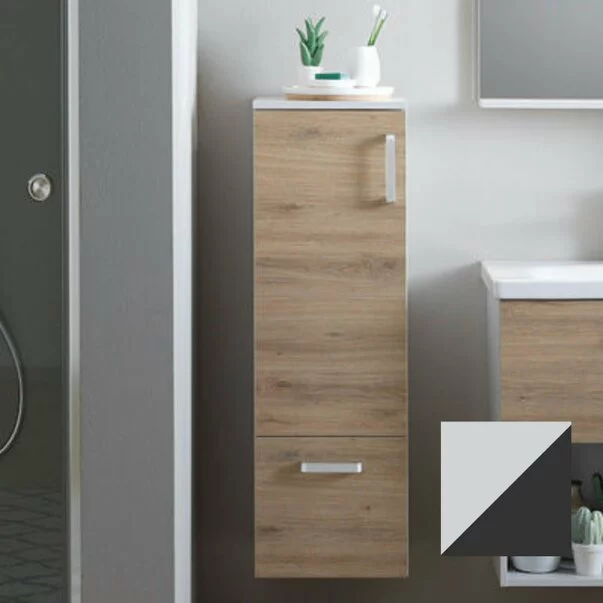 Baie - Dulap mediu suspendat KolpaSan Evelin mdf gri antracit 102x37 cm