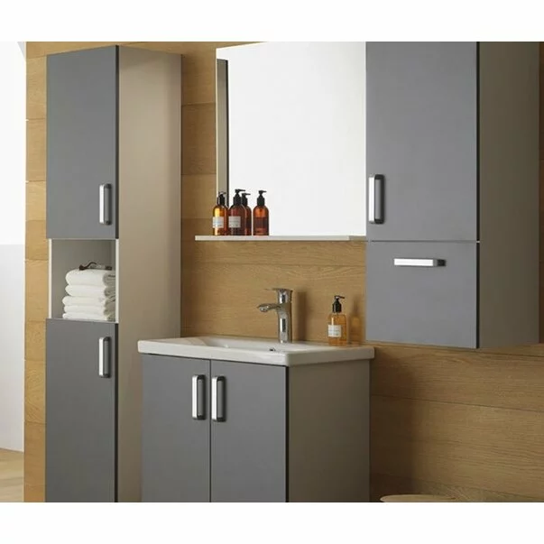 Dulap mediu suspendat KolpaSan Evelin mdf gri antracit 102x37 cm [3]