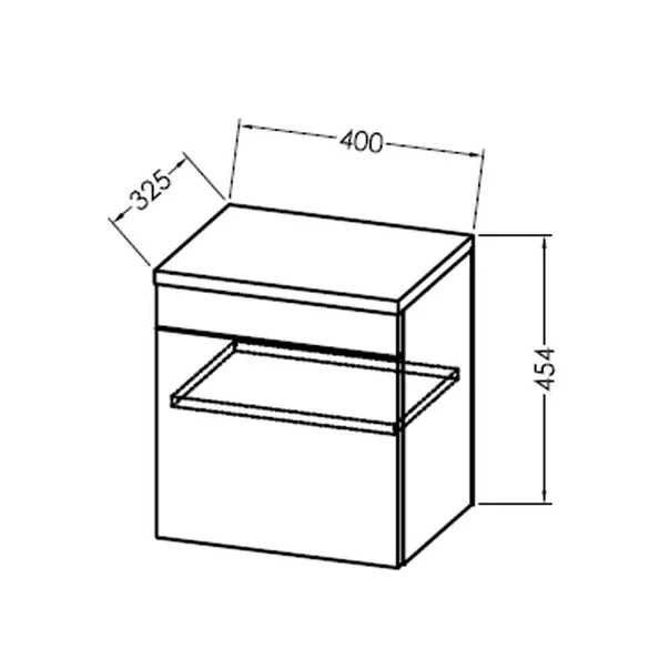 Dulap mediu suspendat KolpaSan Naomi slim gri antracit 1 sertar 40 cm [3]