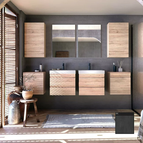 Dulap mediu suspendat KolpaSan Naomi slim gri antracit 1 sertar 40 cm [2]