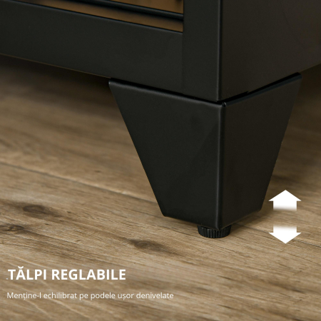  Dulap Metalic - Stil Industrial cu 1 Usa, Design Vintage [5]