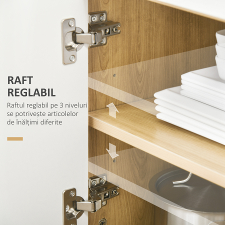  Dulap Microunde - Cu Sertar & Raft, Spatiu Organizare Bucatarie [4]