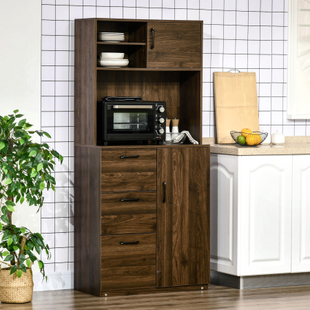 Dulap Modern - Lemn cu 3 Sertare & Dulapioare [1]