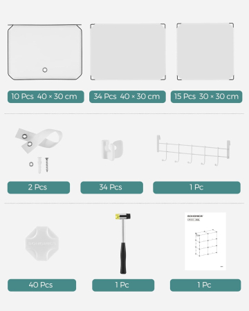 Dulap modular pantofi cu 10 compartimente, cu usi transparente, 83x32x156 cm, alb [1]