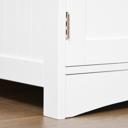  Dulap multifunctional cu rafturi, MDF, 60x33x122.5 cm, Alb [8]