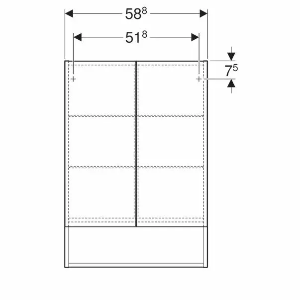 Dulap oglinda Geberit Selnova Square, suspendat, 85 x 59 x 18 cm, maro, 501.267.00.1 [3]