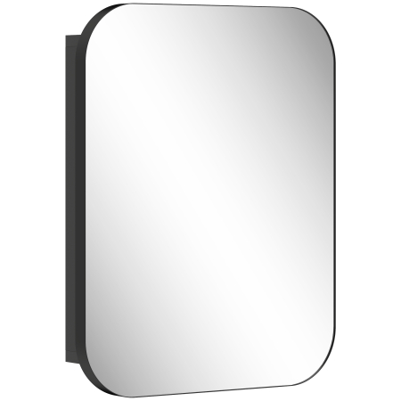 Mobilier pentru baie -  Dulap Oglinda pentru Baie cu 2 Usi Soft Close, Mobilier de Baie cu Oglinda, Rafturi Ajustabile, Dulap Suspendat Economisitor de Spatiu din Sticla, Negru