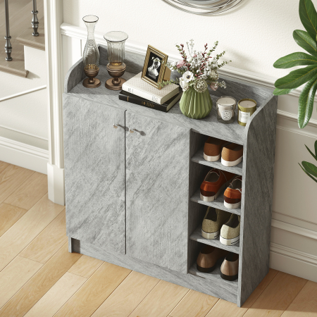  Dulap Pantofi 83×30×90 cm - Lemn, 12 Perechi, Culoare Cafenie [7]