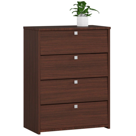 Pantofare - Dulap pantofi cu 4 usi rabatabile, PAL laminat, 60x33x80 cm, maro wenge