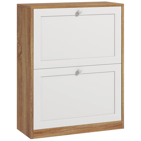 Mobila hol -  Dulap Pantofi ingust - 2 Sertare Rabatabile, Compact