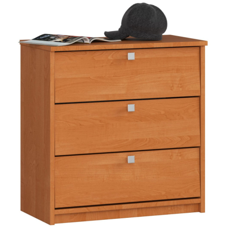 Pantofare - Dulap pantofi MINI cu 3 usi rabatabile, PAL laminat 16 mm, 60x31x62 cm, maro arin