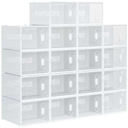 Living & hol -  Dulap Pantofi Modular - 18 Cuburi cu Ventilatie