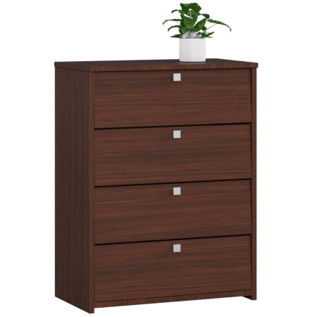 Pantofare - Dulap pantofi RUBIN 4 niveluri, cu usi rabatabile, PAL laminat 16 mm, 66x36x85 cm, maro wenge