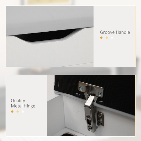 Dulap Pantofi Space Saver - Cu Banca & Compartimente Deschise [5]