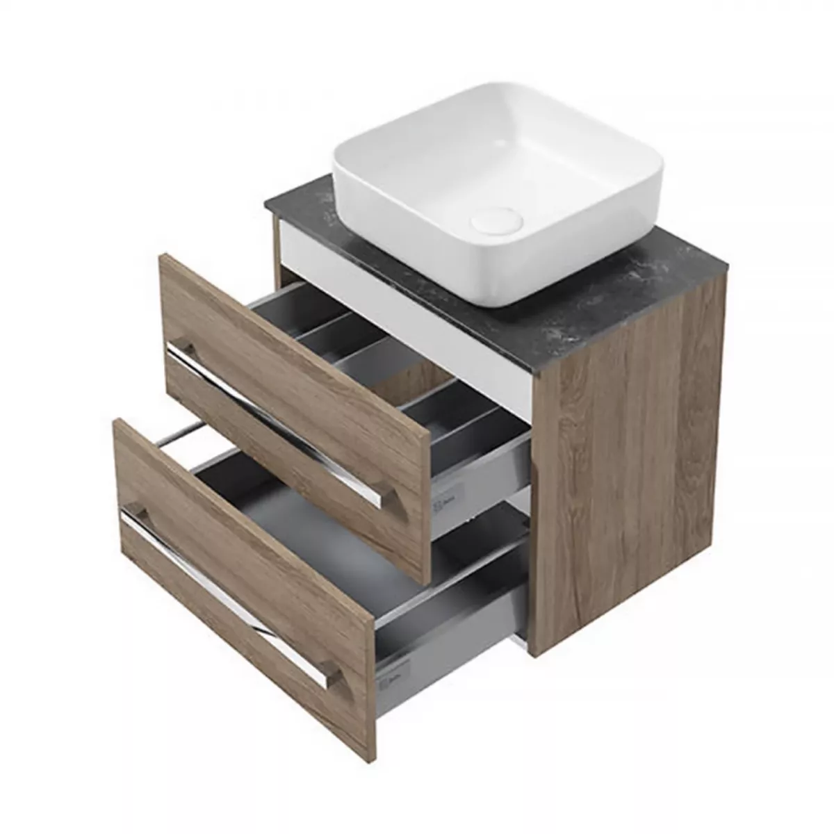 Dulap pentru lavoar Defra Granada, suspendat, 60 x 40 x 50 cm, setar, mat, maro, 167-D-06019 [1]