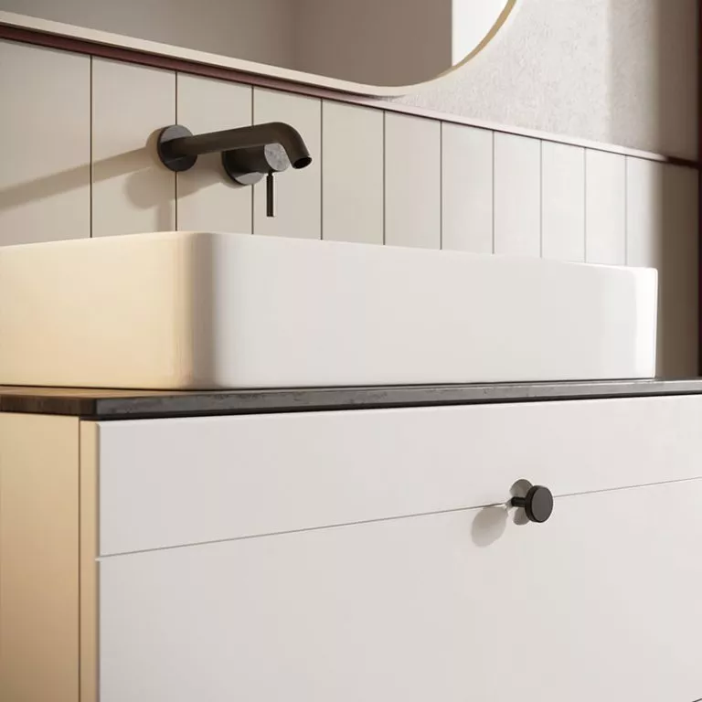 Dulap pentru lavoar Defra Isole, suspendat, 80 x 45 x 60 cm, sertar, softclose, PAL, mat, alb, 001-D-08014 [6]