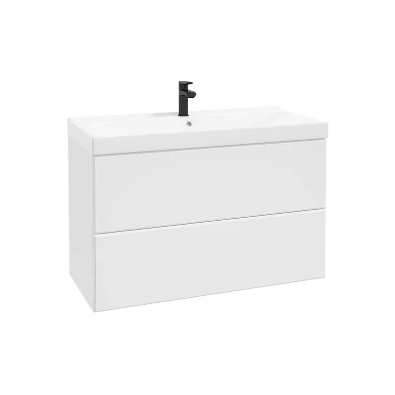 Baza lavoar - Dulap pentru lavoar Defra More, suspendat, 100 x 45 x 60 cm, setar, mat, alb, 291-D-10001