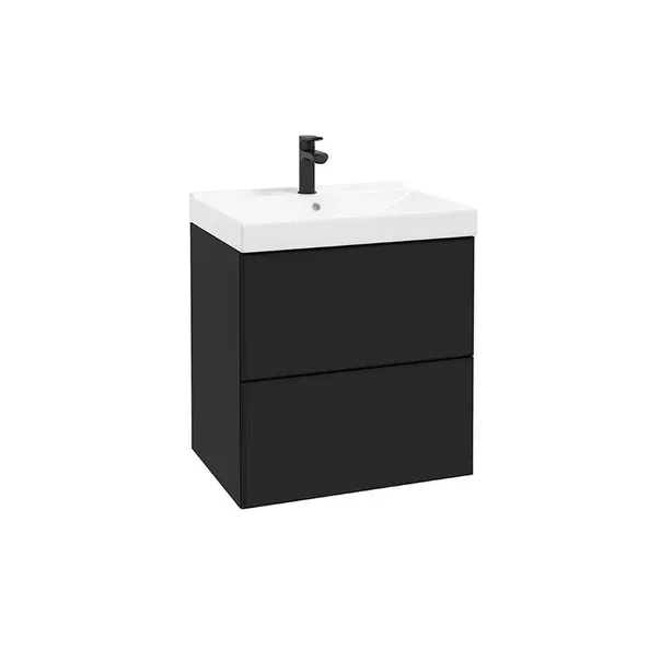 Baza lavoar - Dulap pentru lavoar Defra More, suspendat, 60 x 45 x 60 cm, setar, mat, negru, 291-D-06002