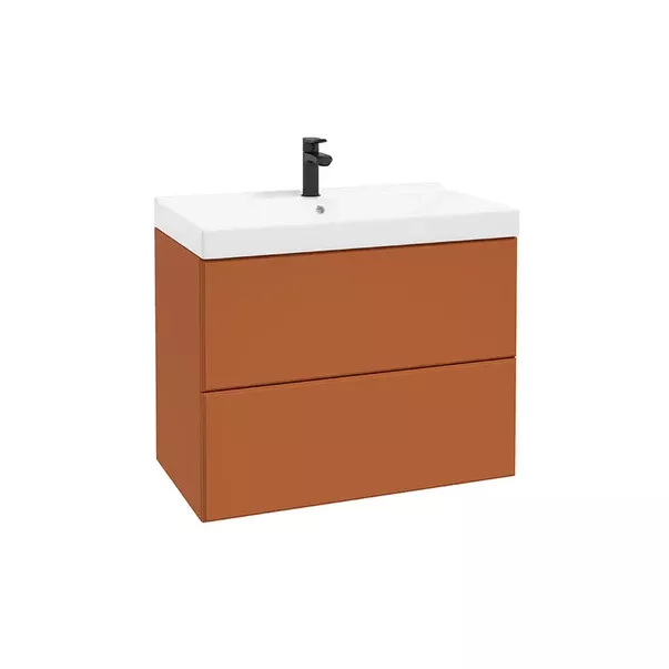 Baza lavoar - Dulap pentru lavoar Defra More, suspendat, 80 x 45 x 60 cm, setar, mat, maro, 291-D-08003