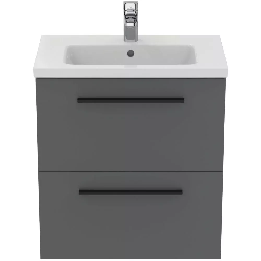 Dulap pentru lavoar Ideal Standard i.Life S, suspendat, 60 x 38 x 63 cm, setar, mat, gri, T5293NG [4]