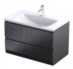 Baza lavoar - Dulap pentru lavoar Oristo Brylant, suspendat, 80 x 45 x 50 cm, sertar, SoftClose, mat, negru, 36-SD2S-80-8R