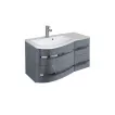 Baza lavoar - Dulap pentru lavoar Oristo Opal, suspendat, 90 x 44 x 50 cm, sertar, lucios, gri, 30-SD4S-90-3-P