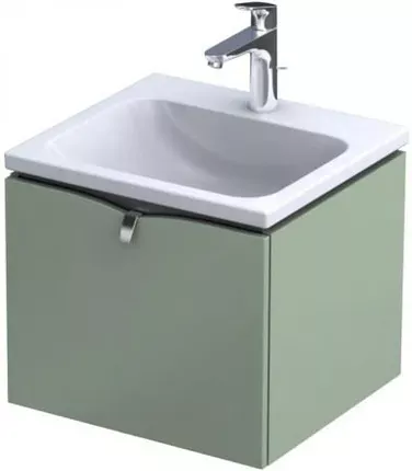 Baza lavoar - Dulap pentru lavoar Oristo Siena, suspendat, 50 x 45 x 39 cm, sertar, mat, verde, 45-SD1S-50-46