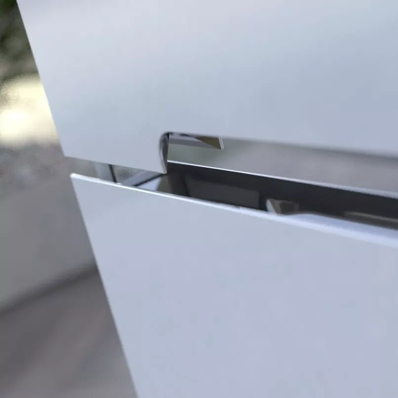 Dulap pentru lavoar Oristo Silver, suspendat, 60 x 45 x 55 cm, sertar, lucios, alb, 33-SD2S-60-1 [9]