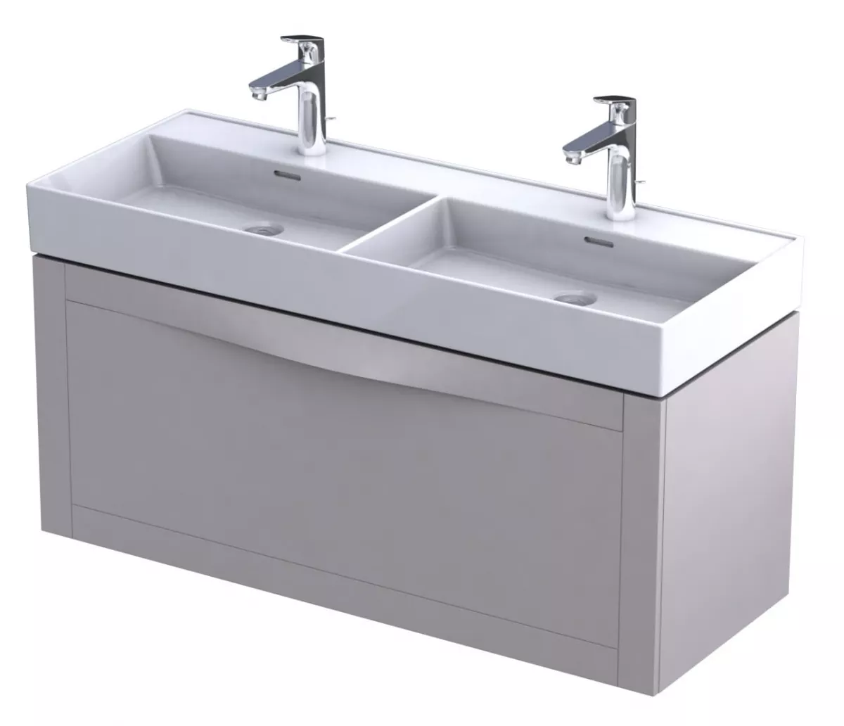 Dulap pentru lavoar Oristo Skagen, 120 x 46 x 50 cm, sertar, mat, bej, 49-SD1S-120-10 [3]