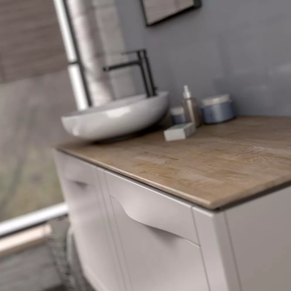 Dulap pentru lavoar Oristo Skagen, 120 x 46 x 50 cm, sertar, mat, bej, 49-SD1S-120-10 [8]