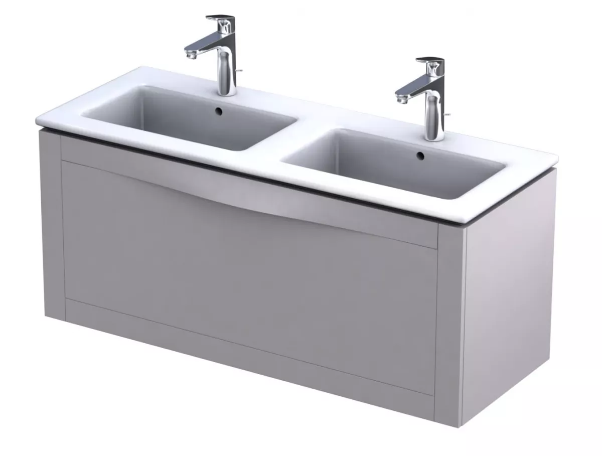 Dulap pentru lavoar Oristo Skagen, 120 x 46 x 50 cm, sertar, mat, bej, 49-SD1S-120-10 [4]