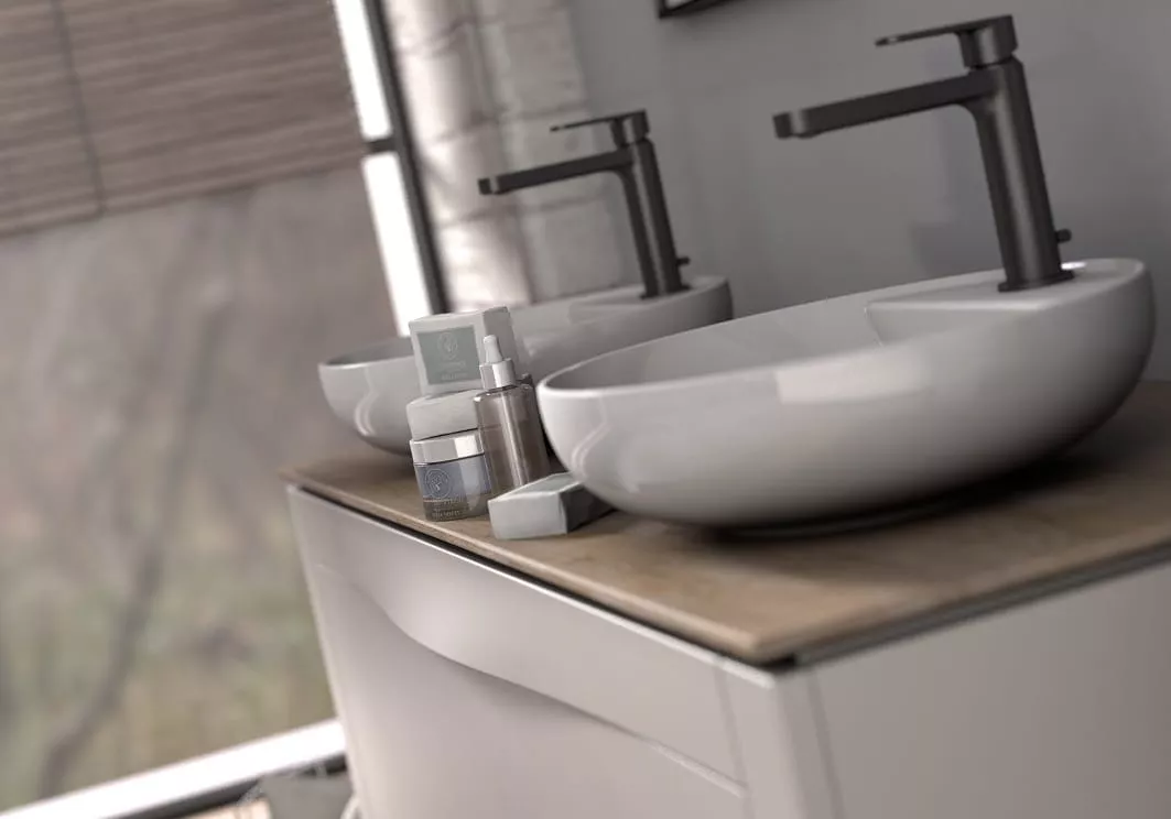 Dulap pentru lavoar Oristo Skagen, 80 x 46 x 50 cm, sertar, mat, bej, 49-SD1S-80-10 [7]