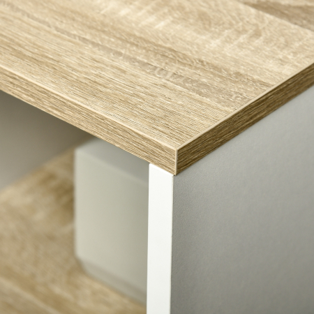  Dulap pentru lavoar pentru baie, 77x45x60cm, alb si culoarea lemnului [8]