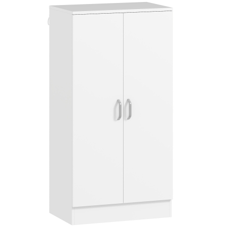 Living & hol -  Dulap pentru Pantofi cu 6 Rafturi Ajustabile din Lemn 55x35x108 cm Alb