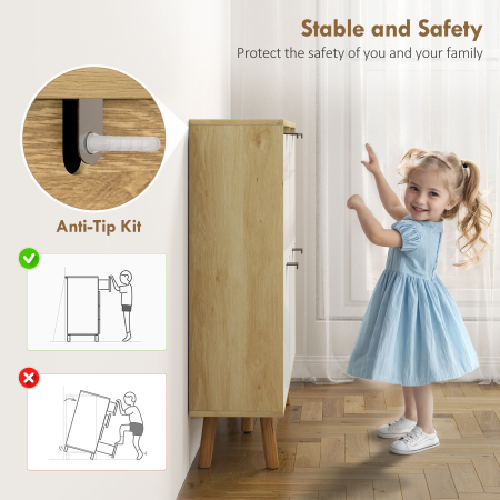  Dulap Slim Modern pentru Pantofi cu 4 Sertare Rabatabile, Capacitate 20 Perechi de Pantofi, 105x24x92.5 cm, Alb [6]