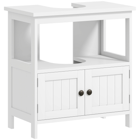 Mobilier pentru baie -  Dulap Sub Chiuveta cu Raft si 2 Usi 60x30x60 cm Alb