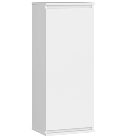 Mobilier pentru baie - Dulap suspendat, cu usa si 3 rafturi interioare, PAL 16 mm, 40x30x99 cm, alb