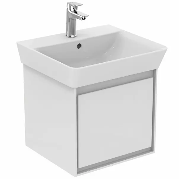 Baza lavoar - Dulap suspendat pentru lavoar alb Ideal Standard Connect Air Cube 43.5 cm E0842KN